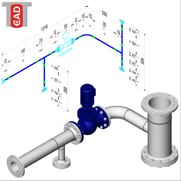 Vergleich Isometrie und 3D Modell